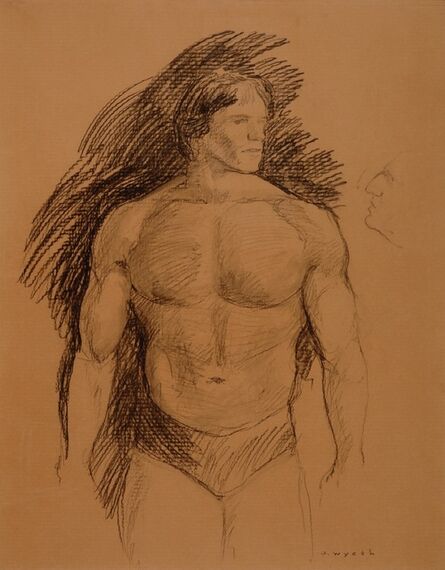 Jamie Wyeth, ‘Arnold Schwarzenegger’, 1977