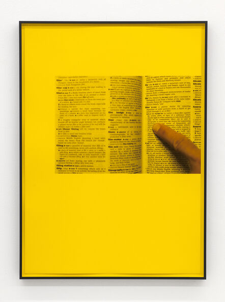 Ignasi Aballí, ‘Filter CMYK (Yellow)’, 2018