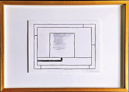 Peter Halley, ‘Graphite and ink drawing’, ca. 1990