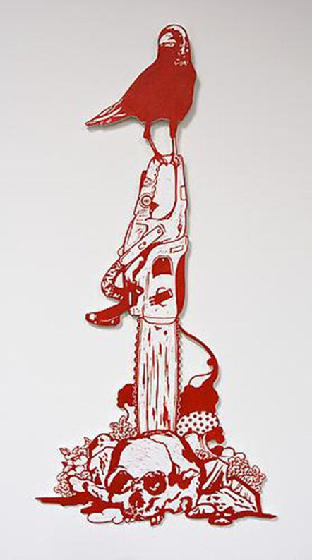 Kenichi Yokono, ‘Skull, Chainsaw and Crow’, 2009