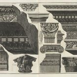 Giovanni Battista Piranesi, ‘[Various entablatures, capitals and ornamental fragments]’, 1761