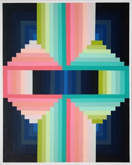 Christopher Cascio, ‘Untitled (Facing Pink and Teal Ribbons)’, 2021