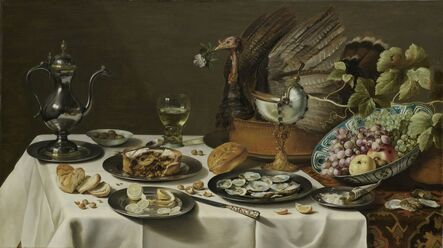 Pieter Claesz, ‘Still Life with a Turkey Pie’, 1627