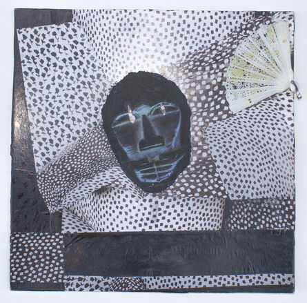 Betye Saar, ‘Black Mask with White Fan’, 2015