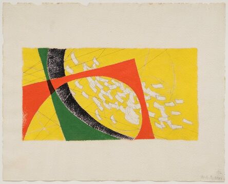 László Moholy-Nagy, ‘Untitled (Yellow, red, green falling strips of paper)’, 1942