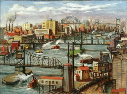 Edmund Yaghjian, ‘Tugboats on the East River’, 1937