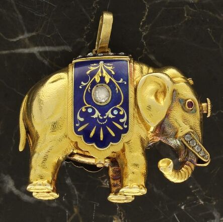 Unsigned, ‘Unsigned Swiss Form Watch in the shape of an Elephant’, 1880