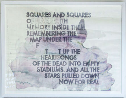 Robert Montgomery, ‘Poem for Ezra Pound and Kurt Cobain ’, 2015