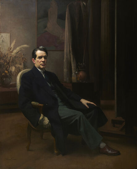 Sir Herbert James Gunn, ‘Self-portrait in Studio at Pembroke Walk’, ca. 1940