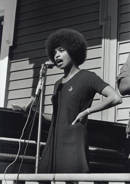 Stephen Shames, ‘Angela Davis, who was a Black Panther for six months, speaks at a Free Huey Rally in Defermery Park, Oakland, California’, November 12-1969