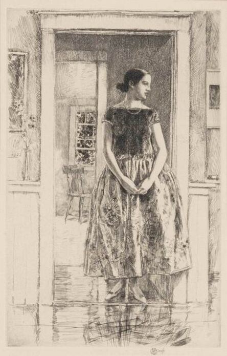 Childe Hassam, ‘GIRL IN A MODERN GOWN (C./C. 210)’, 1922