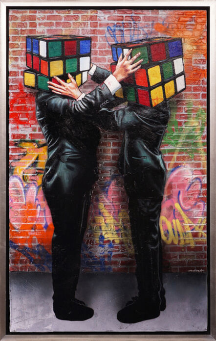 Hijack, ‘'Puzzled' with Graffiti on Canvas (Unique)’, 2021