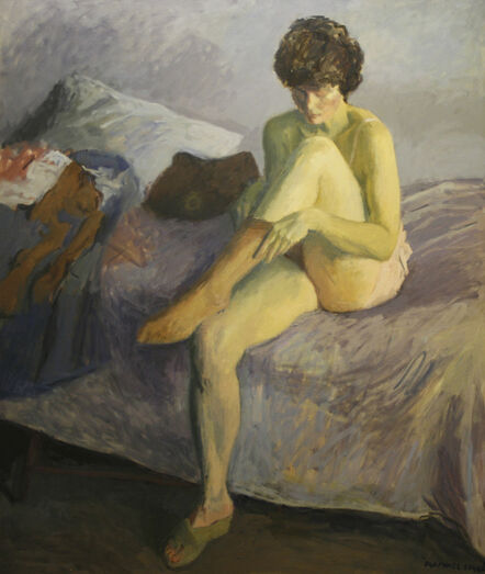 Raphael Soyer, ‘Putting on Stockings’, 1984