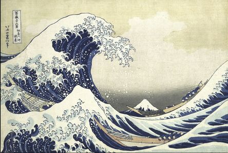 Katsushika Hokusai, ‘Under the Wave off Kanagawa (Kanagawa oki nami ura), also known as the Great Wave, from the series Thirty-six Views of Mount Fuji (Fugaku sanjūrokkei)’, ca. 1830-32