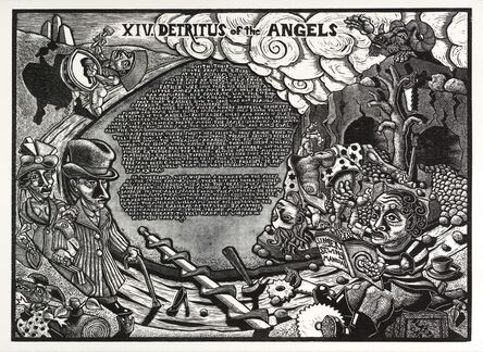 Jay Bolotin, ‘XIV. Detritus of the Angels                              The Book of Only Enoch, 2011-2014 A portfolio of 20 woodcuts drawn and cut by Jay Bolotin over a 4 year period’