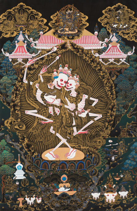 Chewang Dorje Lama, ‘Citipati, The Dancing Skeletons’, 1999