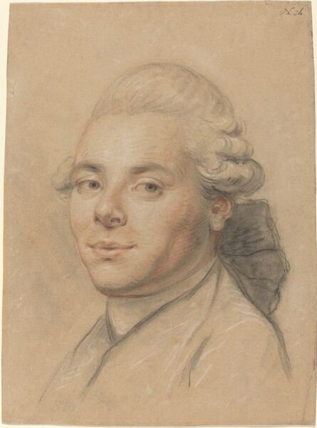 Joseph Ducreux, ‘Head of a Gentleman [recto]’, 1770/1780
