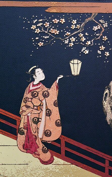 Vik Muniz, ‘Pictures of Paper (Color): Plum Blossom Viewing at Night, after Harunobu’, 2010