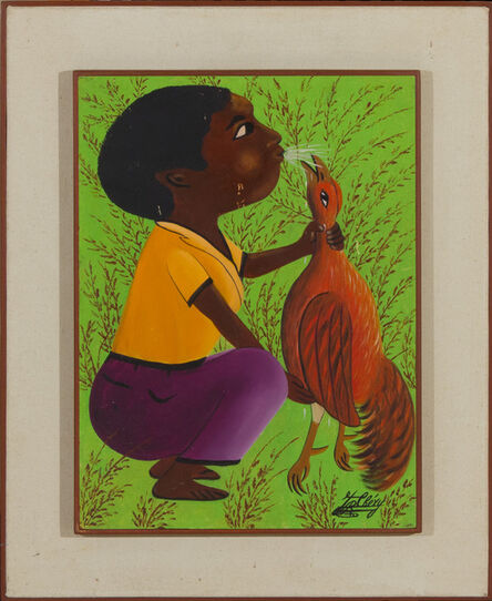 Jacques-Richard Chery, ‘Man and his coq’, ca. 1980