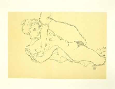 Egon Schiele, ‘Reclining Nude, Left Leg Raised’, 2007