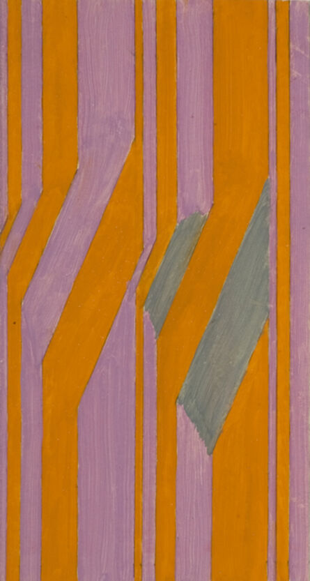 Michael Kidner, ‘Orange and Violet stripes with Grey’, 1962