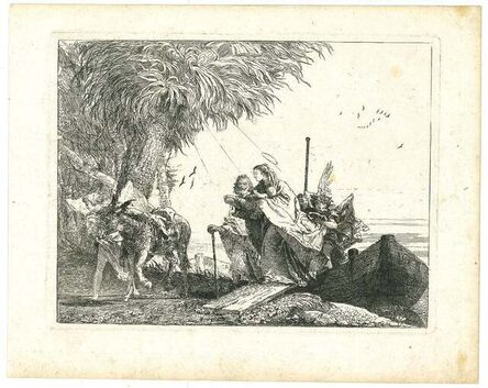 Giovanni Domenico Tiepolo, ‘Maria viene aiutata da un Angelo’, 1753