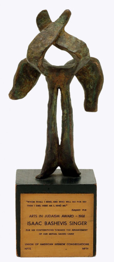 Nathaniel Kaz, ‘Bronze Sculpture to Isaac Bashevis Singer for Arts in Judaism Award’, 1968
