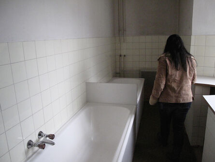Hans Weiss, ‘CHRISTINE J., on first visiting the bathroom in the cloister where she had been repeatedly tortured and raped by Catholic nuns. Martinsbühel near Innsbruck, Austria (April 14, 2012)’