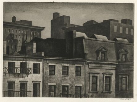 Armin Landeck, ‘Housetops, 14th Street’, 1937
