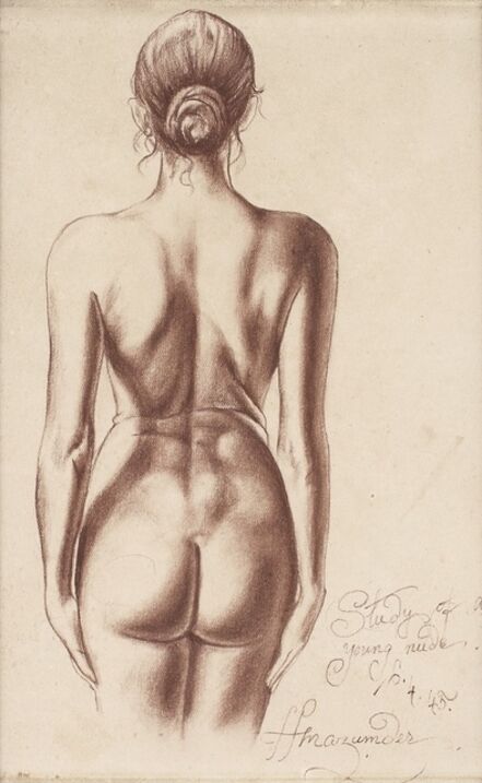 Hemen Majumdar, ‘Study of a Young Nude’, 1945