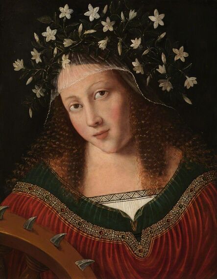Bartolomeo Veneto, ‘St Catherine Crowned’, ca. 1520