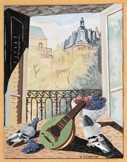 Gino Severini, ‘Nature morte avec mandoline et deux colombes’, circa 1930