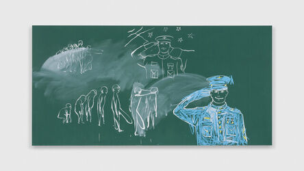 Tala Madani, ‘Blackboard (Vertical Gestures)’, 2021
