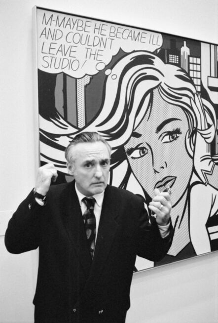 Benjamin Katz, ‘Denis Hopper devant une peinture de Roy Lichtenstein « M-maybe » (1965), Musée Ludwig, Cologne’, 28.03.1992