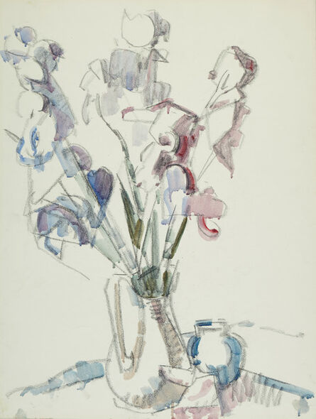 Herbert Barnett, ‘Irises in a Pitcher’, 1956