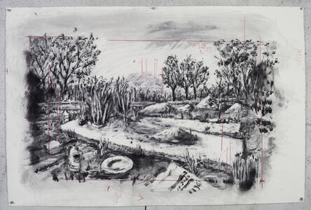 William Kentridge, ‘Drawing for City Deep (Landscape with Miner's Pan)’, 2019