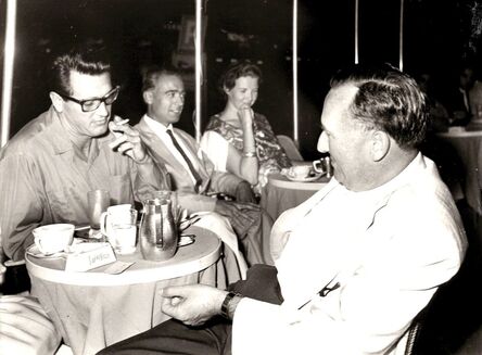 Marcello Geppetti, ‘Rock Hudson on holiday in Rome sitting at “Cafè de Paris” in Via Veneto’, 1960