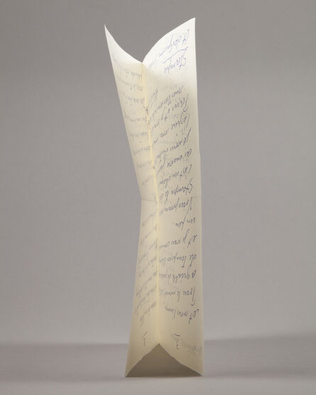Lenka Clayton, ‘Letter from a Sculptor (Giacometti)’, 2019