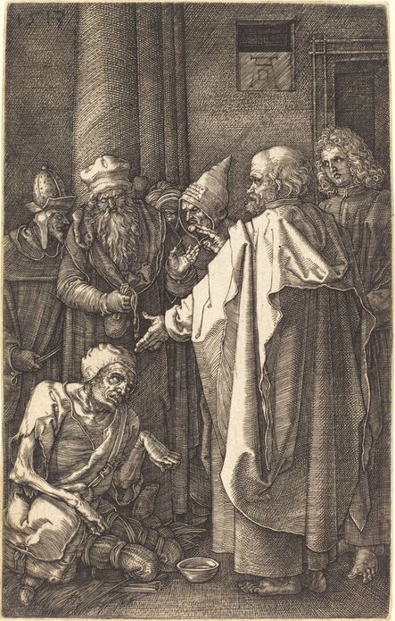 Albrecht Dürer, ‘Saint Peter and Saint John Healing a Cripple at the Gate of the Temple’, 1513