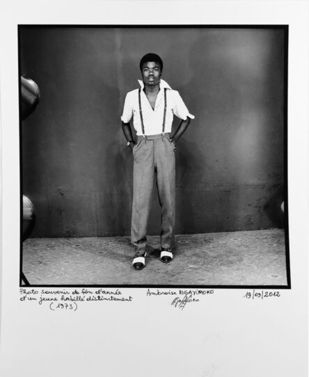 Ambroise Ngaimoko, ‘Photo souvenir de fin d'année d'un jeune habillé distinctement’, 1973