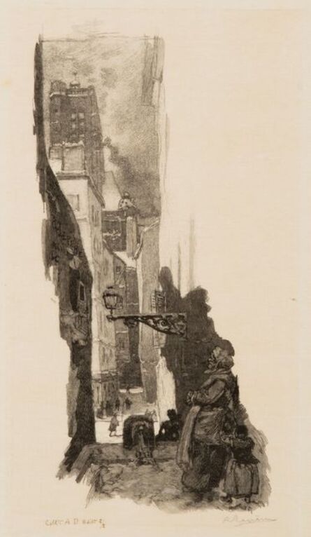 Auguste Lepère, ‘Rue Grenier-sur-l’Eau, Paris’, 1886