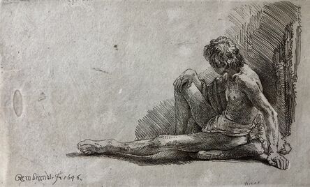 Rembrandt van Rijn, ‘Académie d'un homme assis à terre’, 1646 