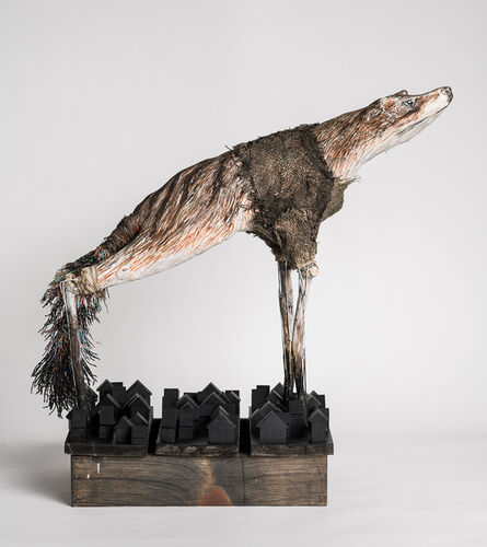 Elizabeth Jordan, ‘ Large Sculpture of Extinct Carnivorous Marsupial: 'Thylacine Moon'’, 2021