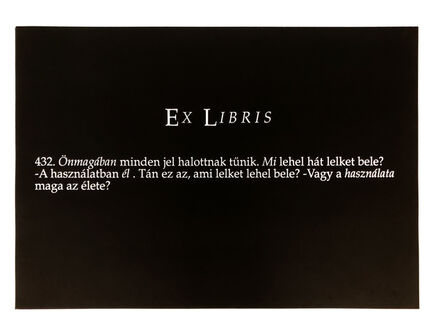Joseph Kosuth, ‘Ex Libris 432’, 1984