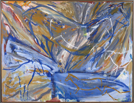 Elaine de Kooning, ‘Six Horses: Blue Wall’, 1984