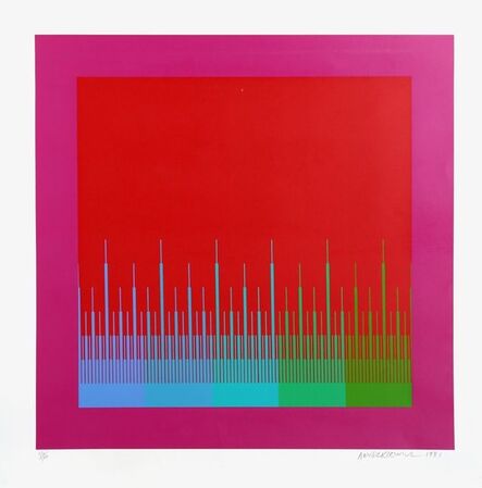 Richard Anuszkiewicz, ‘Soft Satellite Red’, 1981