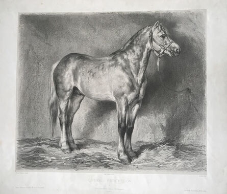 Achille-Isidore Gilbert after Rosa Bonheur (French, Bordeaux 1822–1899 Thomery), ‘ Cheval Percheron, Plate 6, from Etudes de Cheval’, ca. 1880-1889