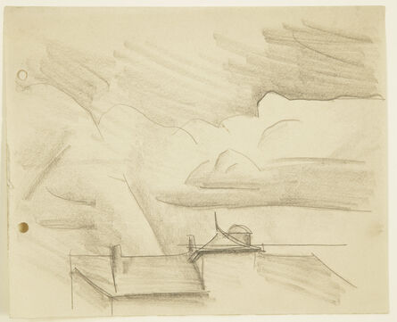 Lyonel Feininger, ‘Weimar (Dächer und Wolken) - Weimar (Roofs and Clouds)’, 1914