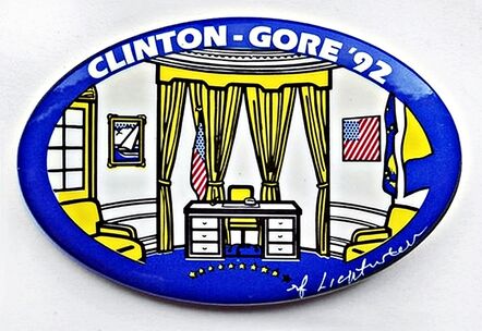 Roy Lichtenstein, ‘Clinton Gore  (Limited Edition Campaign Button)’, 1992