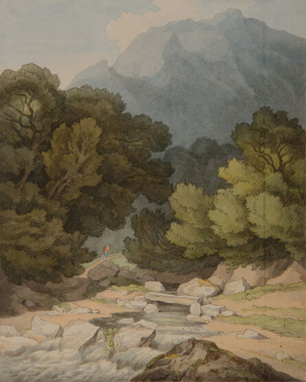 John White Abbott, ‘Downstone Rock from Saugh Mill, Devon’, 1831